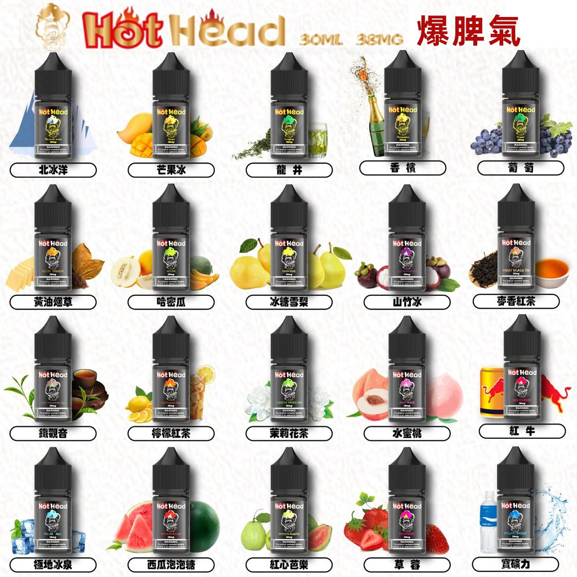 Hot Head 暴脾氣一代 二代 爆脾氣全系列 30ML 38MG:圖片 2
